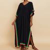 Women's Fashion Summer Spring Colour Block Print 1/2 Sleeves V-Neck Loose Waistline Casual Dresses