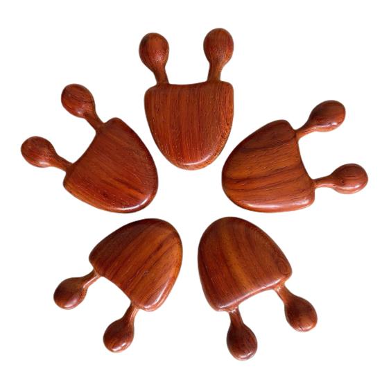 Меридианная расческа с круглыми краями для расслабления мышц, облегчение давления, 2 зуба, надавливание на акупунктурные точки, деревянная массажная расческа для головы и глаз