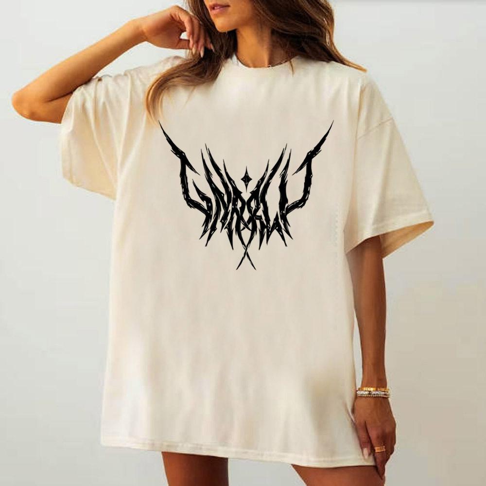 Katseye shirt female 80s 2000s Psychedelic Graphic Breathable hip hop shirt Graphic 80s aesthetic harajuku