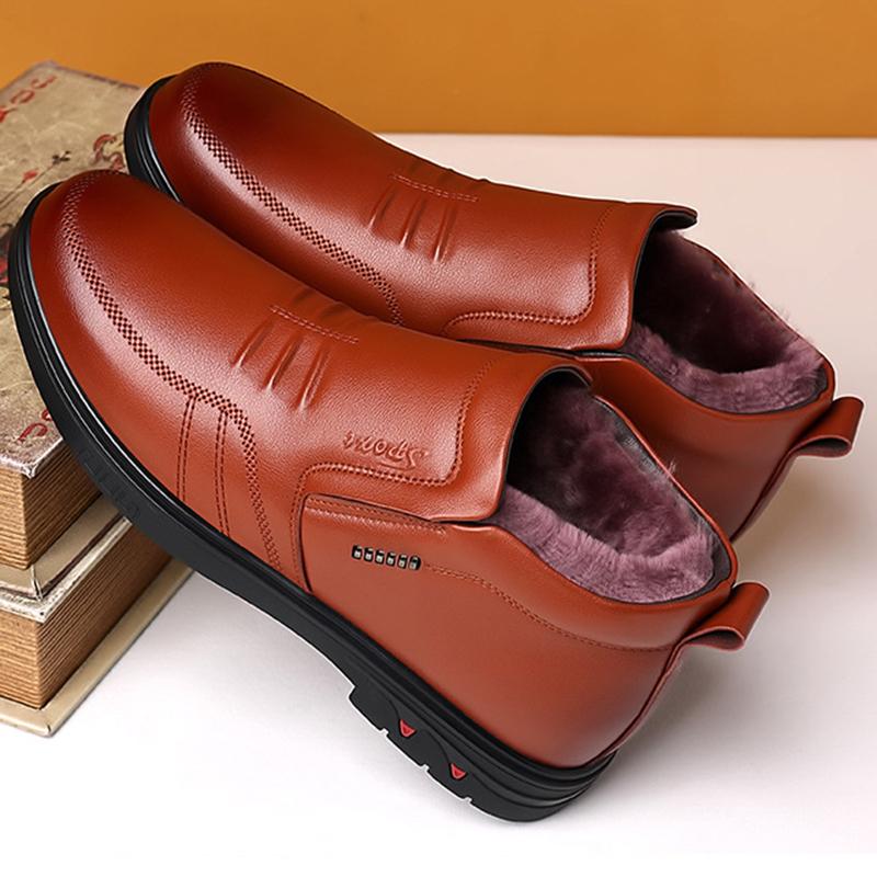 Модные брендовые мужские зимние ботинки из натуральной кожи, водонепроницаемые, теплые, шерстяные, повседневные, рабочие ботинки для активного отдыха, очень теплые, износостойкие, мужские ботинки