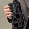 Черная Роза Цветок INS Для Samsung Galaxy Чехол S24 S23 S22 S21 Ultra Plus Fe A55 A54 A53 A52 A35 A25 A15 A14 5G Телефон Y2k Обложка