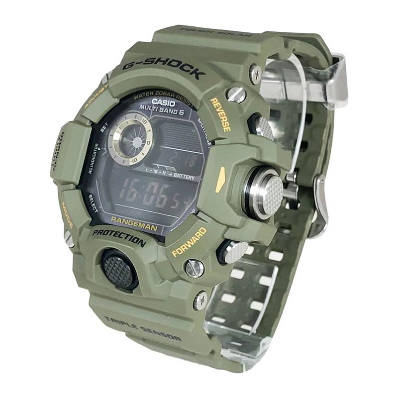 Casio G-SHOCK RANGEMAN тематическая серия Frogman Зеленый Кот Человек ЖК-дисплей обратный трехмерный циферблат спортивные водонепроницаемые кварцевые часы GW-9400-3