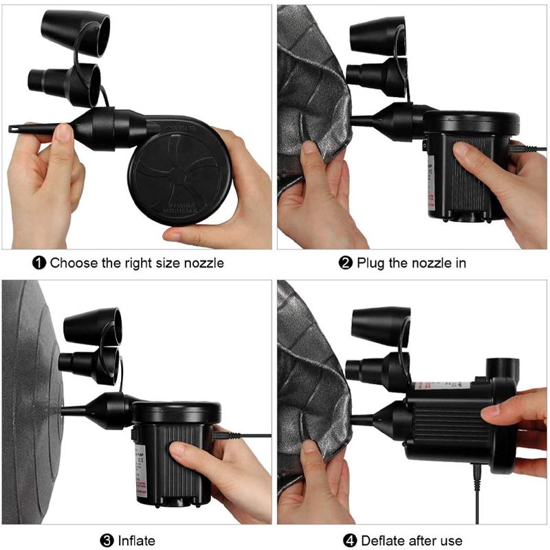 Надувной насос, электрический надувной насос для кемпинга, автомобильный воздушный компрессор, портативный воздушный насос для быстрого наполнения для автомобиля, домашнего использования