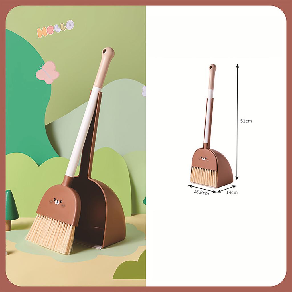 Practical Kids Cleaning Toy Set Small Brooms and Dustpan for Toddlers Ages 3 to 6 Pretend Playing Housekeeping