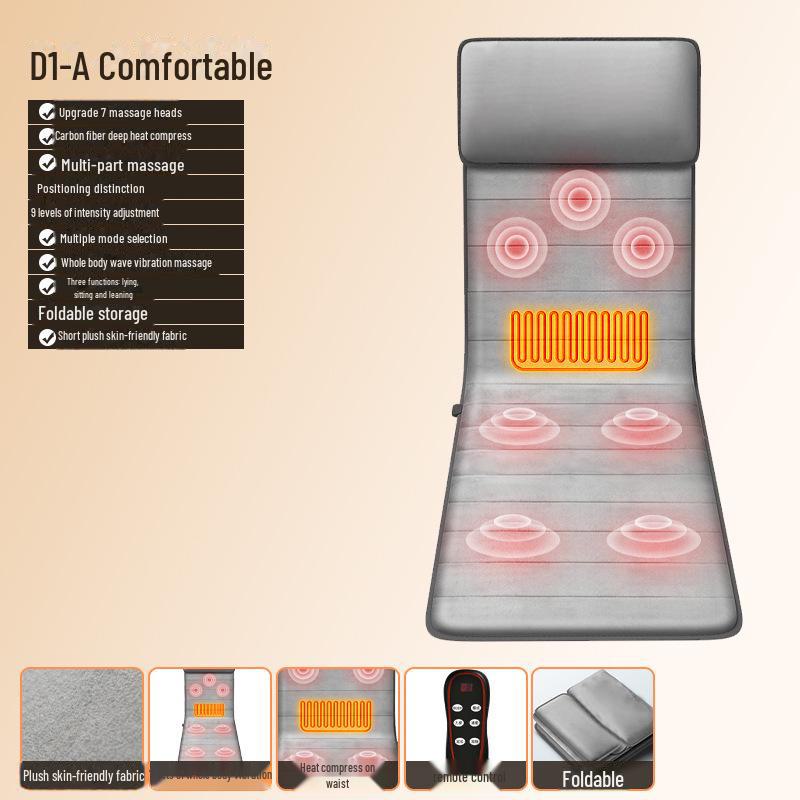 Массажная подушка с подогревом всего тела и воздушной подушкой для плеч, шеи и талии