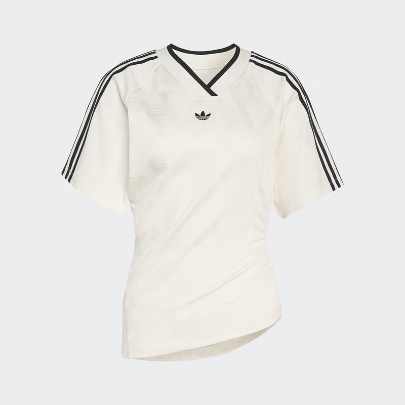 adidas Женский топ Originals с рюшами на стопе, с коротким рукавом