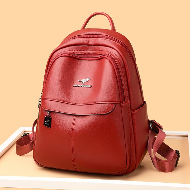 Рюкзак женский повседневный большой емкости мягкая кожаная студенческая сумка рюкзак для путешествий на открытом воздухе женская сумка