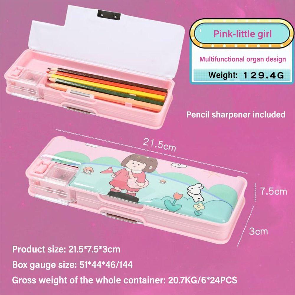 Пенал с дизайном астронавта, двухслойный ящик для хранения канцелярских принадлежностей, мультяшный пенал для мальчиков/девочек