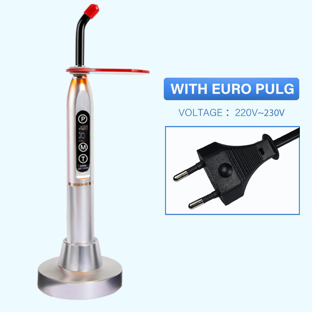 Niceden Стоматологическая полимеризационная лампа 1500 мВт/см2, алюминиевая, цветная, беспроводная, для отбеливания зубов, смола, затвердевающая лампа, стоматологические инструменты