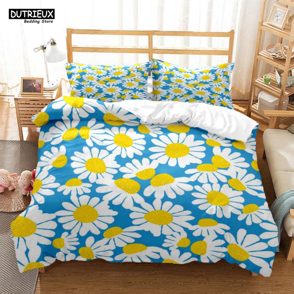 Comforter The Flower Pattern Is Simple And Fresh Soft And Comfortable Customizable Comforter Bedding Sets Bedding Set Luxury