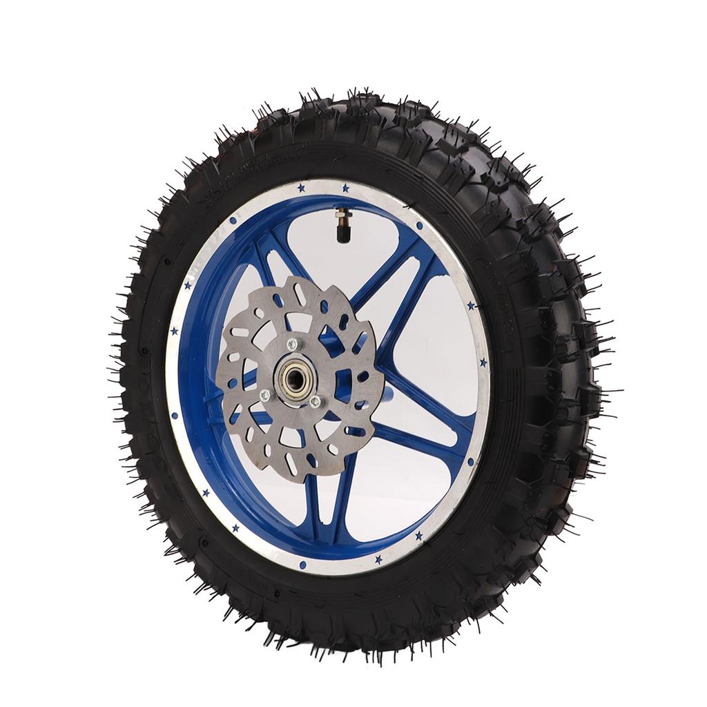 Переднее колесо для питбайка 2.5-10 с дисковой звездочкой, подшипником, ободом и шиной в сборе для мотоцикла
