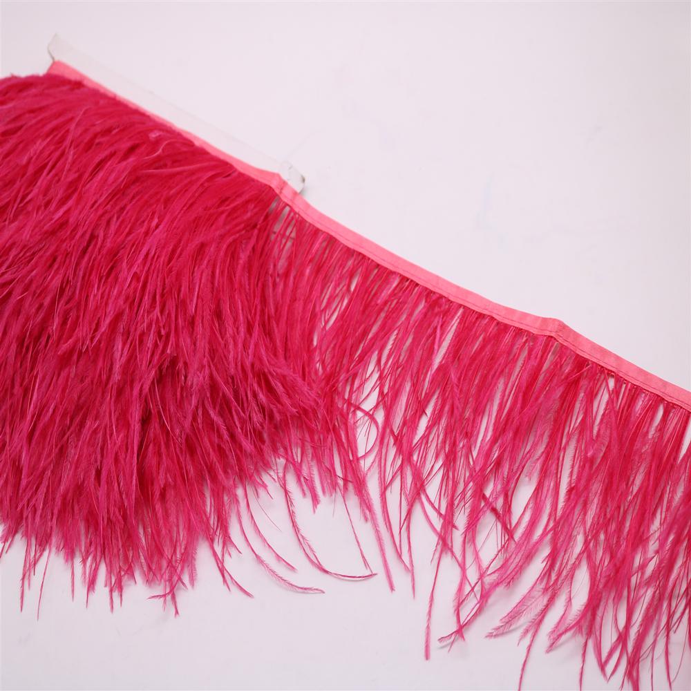 FeatherLight Blue Ostrich Feather Trim Ribbon Real Ostrich Feathers Fringe Trims for Party Clothing Sewing Decoration Plumes Diy Crafts