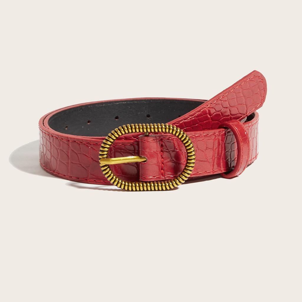 Ретро Y2k Женский кожаный ремень с дизайном компаса на резьбе для повседневной джинсовой одежды