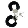 Sexy Erotic Naughty Fur Handcuffs 2 Keys Black