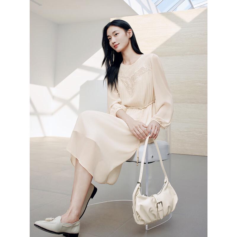 Элегантное платье-трапеция из шифона с кружевом Anna Co