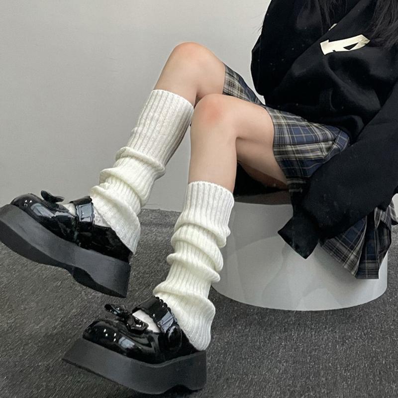 Y2K женские гетры японские длинные носки в стиле Лолиты шерстяные вязаные чехлы для ног утеплители для рук осень-зима вязаные крючком носки манжеты для сапог