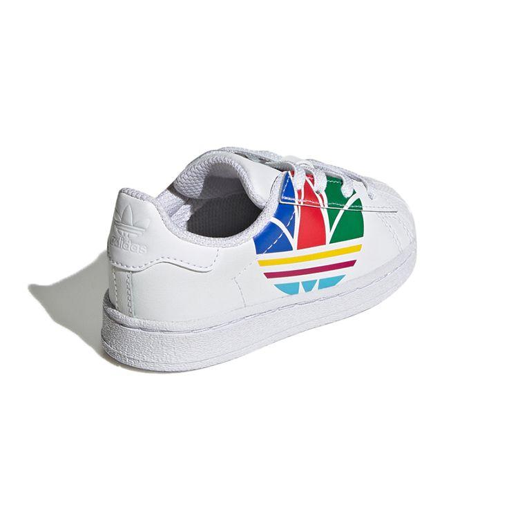 adidas Superstar Pure K Colorful Trefoil — Детские кроссовки Cloud White Red Blue FW4017