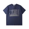 Mens Streetwear Short Sleeve T-Shirt CAV EMPT Style Simple Letter Print Casual Pink Tee Teens