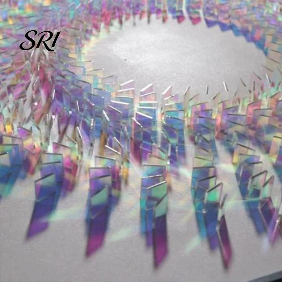 Impact Resistant Acrylic Squares Iridescent 0.8'' x 0.8''/1.2" 1.2" Mini Rainbow Holographic Mosaic Sheets Set Double-Sided Holo Tiles for DIY Crafts