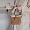 Retro Suede Lamb Wool Bucket Bag - Autumn/Winter Handheld & Crossbody Handbag