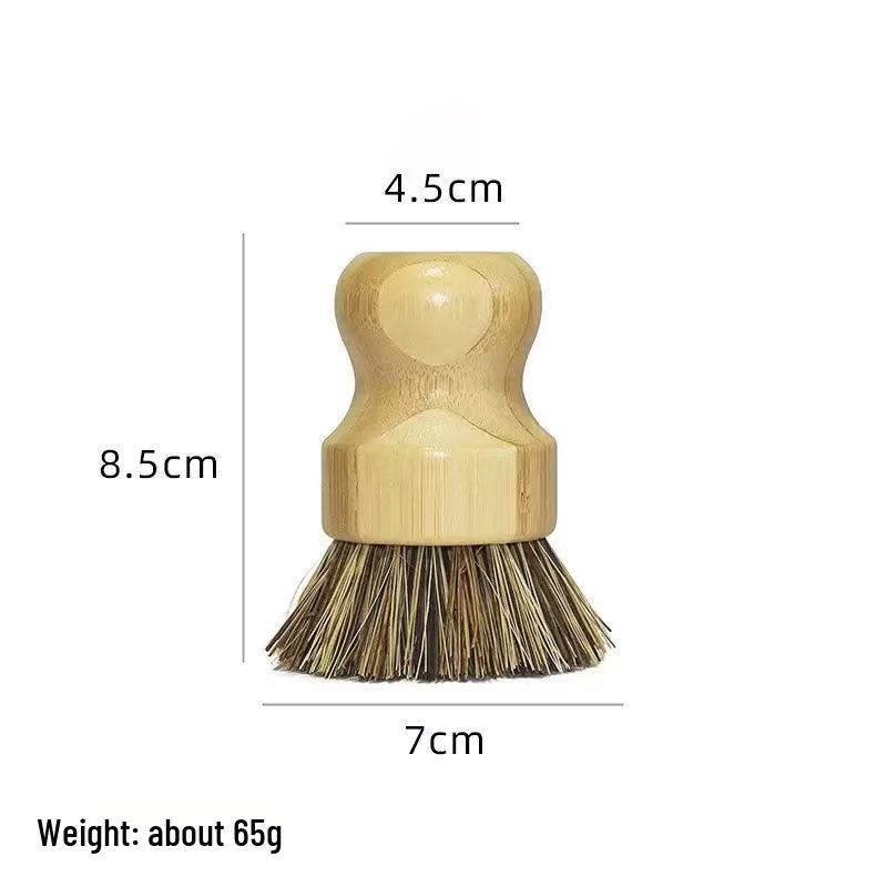 Natural Sisal Kitchen Brush: Non-Stick, Oil-Resistant, for Bowls, Dishes, Fruits, Vegetables, and Pots.