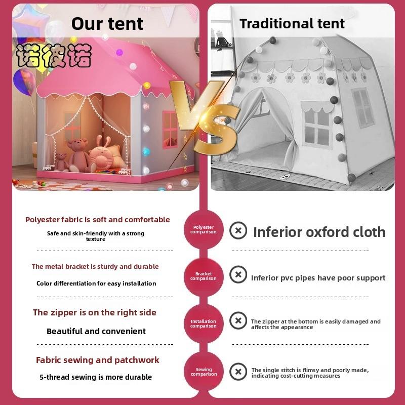 Tienda de campaña infantil para juegos interior castillo de ensueño para niños y niñas