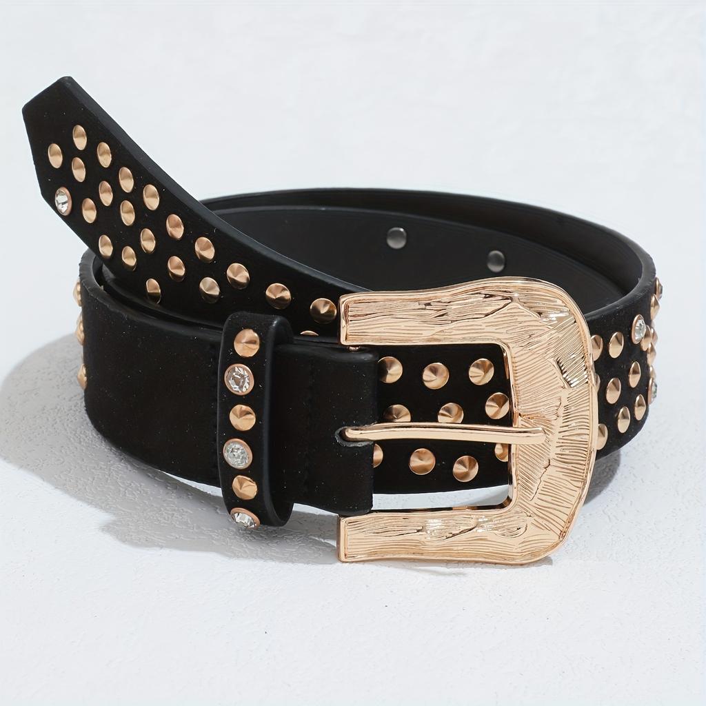 Women'S Rivet Belt Bohemian Belt Men'S And Women'S Punk Jeans Belt