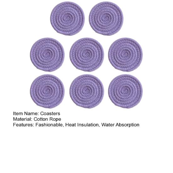 8 шт. хлопчатобумажные тканые подставки под напитки, впитывающие подставки для журнального столика, плетеные подставки, термостойкий защитный коврик для стола для всех чашек