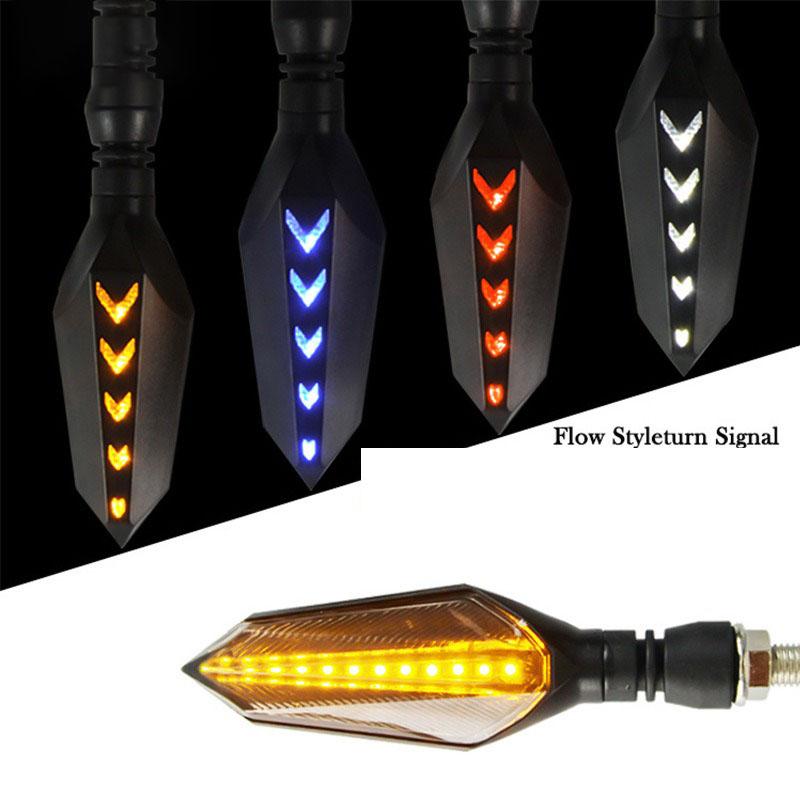 For Motorcycle Hot Sale Dynamic Blinker LED Turn Signal Light Yellow Light Flow Water Steering Universal for Motorbike