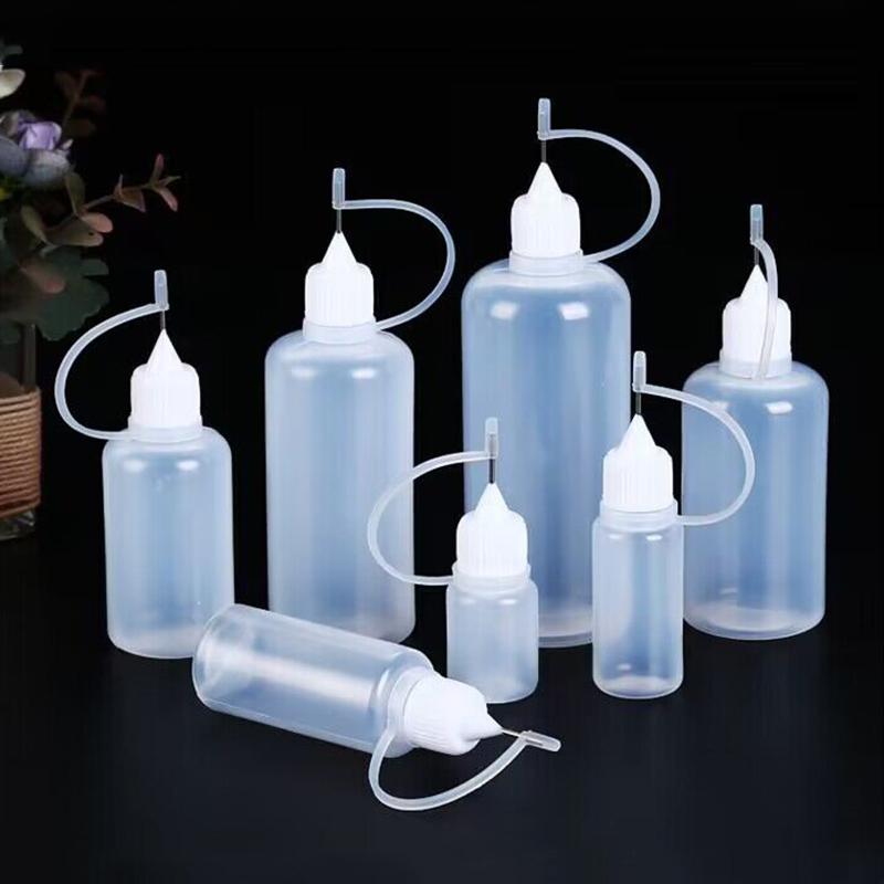 10 шт. пластиковых бутылок с иглами для красителя белого цвета, непрозрачные, доступны различные варианты