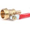 Red Handle Ball Valve Joint Controller Hose Barb Coupler  Water Oil Air Gas Fuel