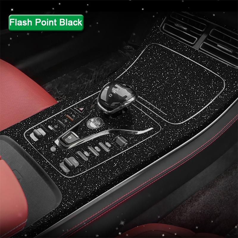 Наклейка на салон автомобиля для BYD HAN EV 2022 2023, наклейка на панель передач автомобиля, защитная пленка коробки передач из углеродного волокна, черные автомобильные аксессуары