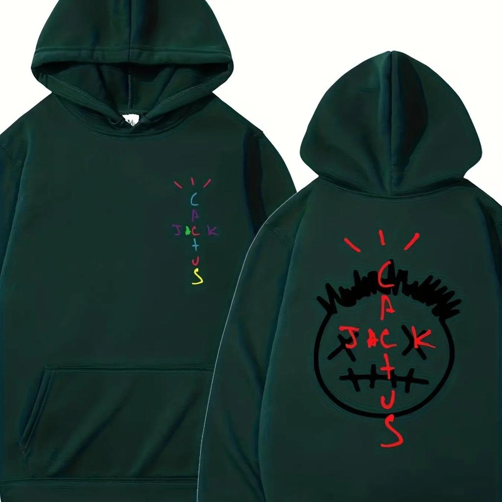 2026 Fashion Rapper Cactus Jack Print Hoodie Sweatshirt Men's Hip-hop Long Sleeved Sweatshirt Hoodie