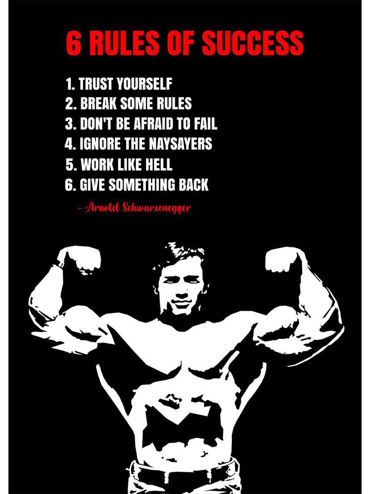 Мотивационный постер для бодибилдинга и принт на холсте, картина Арнольд Шварценеггер, фитнес, настенное искусство для спортзала, спальни, домашний декор