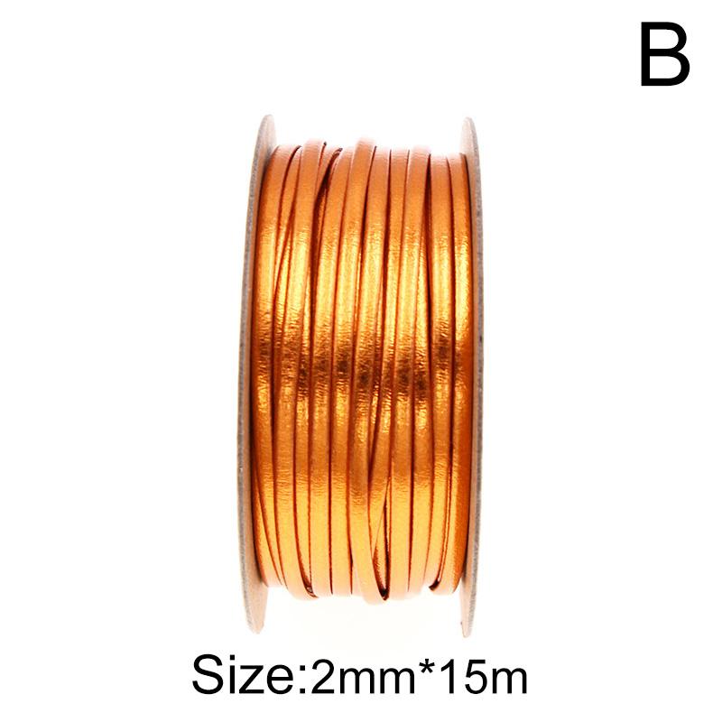 15m Leather Line Waxed Cord PU Leather Thread String Strap DIY Handmade Craft Accessories Necklace Rope Jewelry Making Findings