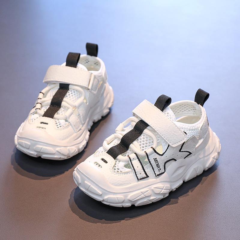 Студенческие спортивные сандалии Толстые Мягкие Детские Кроссовки Нескользящие Перфорированные 2025 Лето Новые Детские Кроссовки Сетчатые Дышащие
