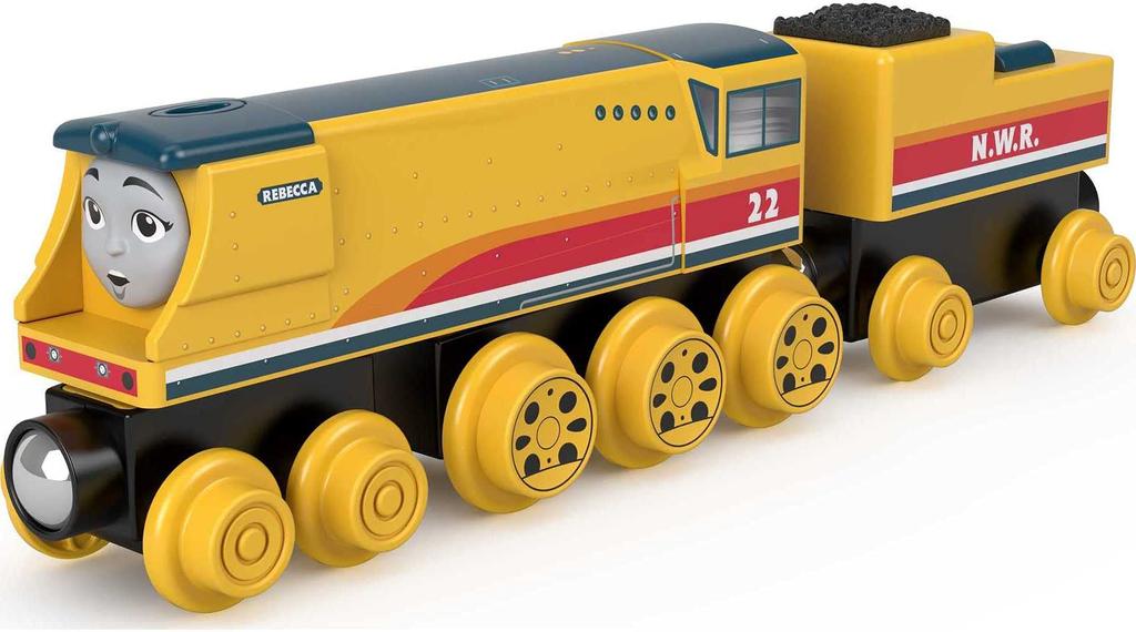 Mattel Thomas the Tank Engine Wooden Rail Series Rebecca Years Old and HBK14 (Thomas) [2 Up]