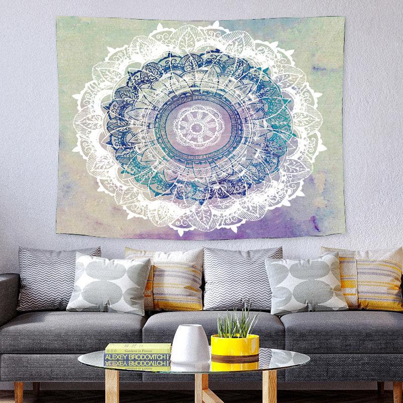 Mandala beach towel multi-purpose tapestry sitting blanket wall hanging bedroom background cloth blanket ethnic style