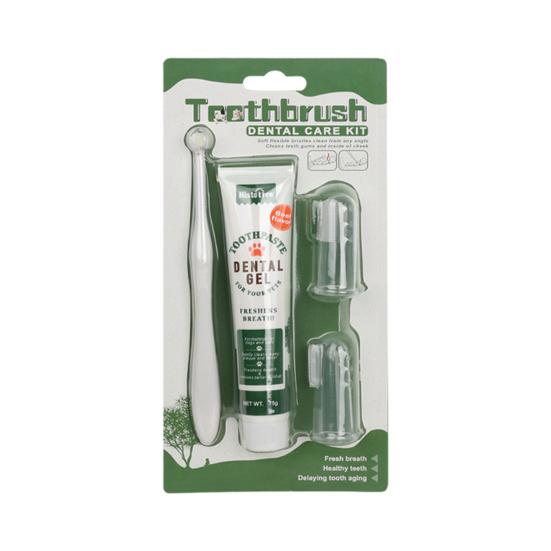 Pet Dog Cat Toothpaste Toothbrush Set Teeth Cleaning Oral Care Health Supplies