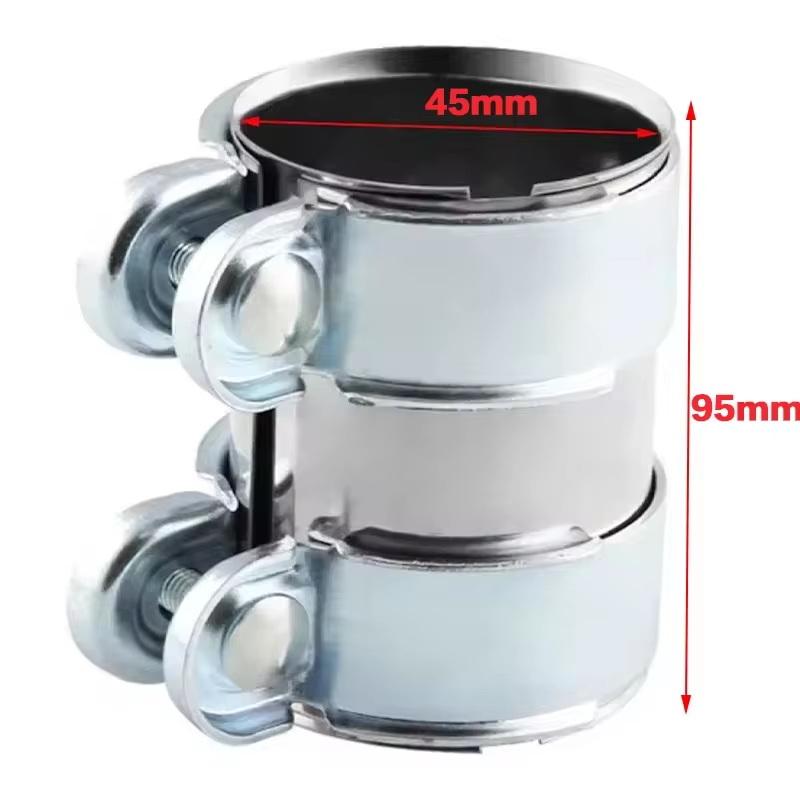 Exhaust Clamp 45Mm 50Mm 55Mm 60Mm 65Mm Exhaust Tube Pipe Connector Joiner Sleeve Clamp Adjustable Tip