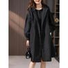 Women Autumn Hooded Trenches Korean Style Vintage Elegant Casual Baggy Trench Coat