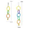Colorful Bird Hanging Ring Toy With Bell Bird Exercise Play Toy  Birdcage Accessories