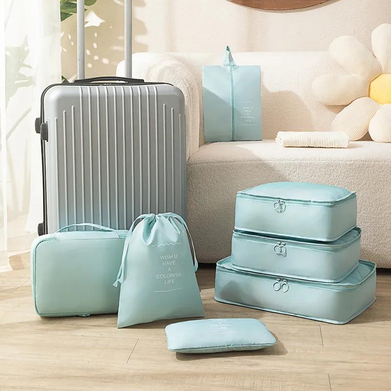 7 шт./набор дорожная сумка для хранения багажа сумка для хранения комплект одежды чемодан одежда нижнее белье ожидание производства отделка упаковка