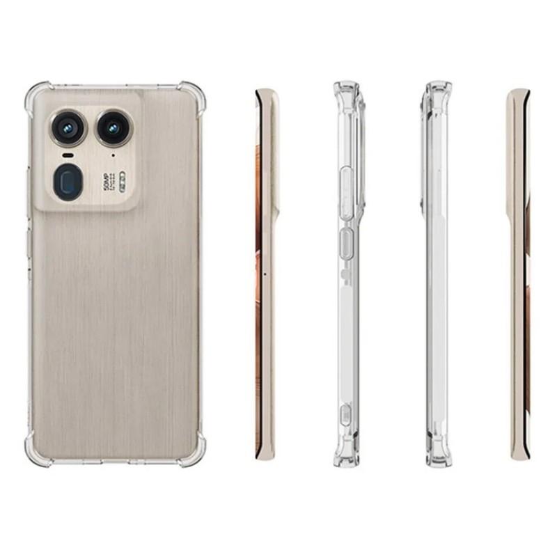 For Motorola Edge 50 Ultra 5G Back Cover WANLONFENG TM Series 2.0mm Clear TPU Phone Case (Big Lens Hole)
