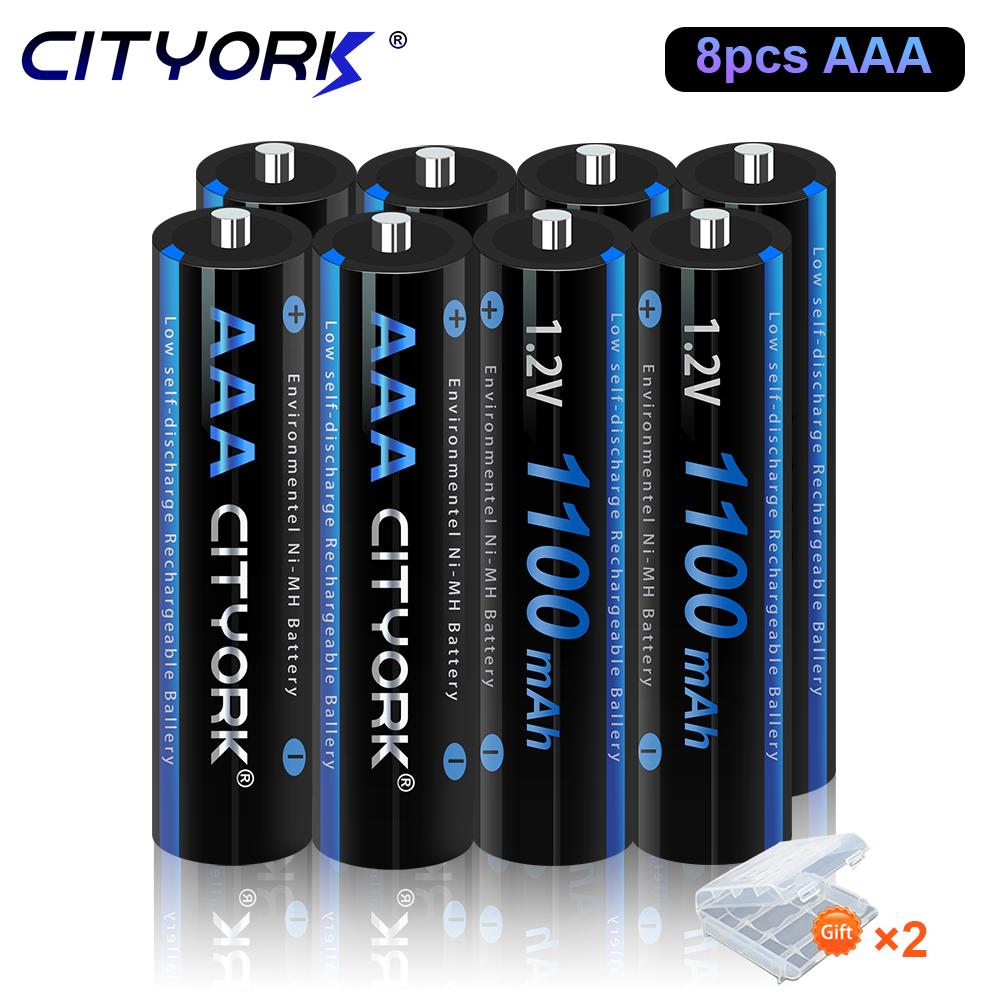 Cityork 2-16 шт. аккумуляторная батарея AAA 1100 мАч 1,2 В Ni-MH аккумуляторная батарея AAA 3A батареи aaa Battey