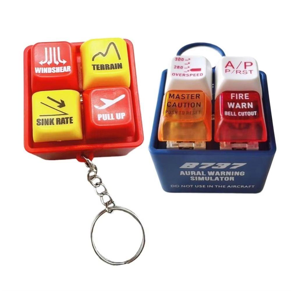 Highly Simulated Pilot Keychain 737 Airbus 737 Warning Sound EGPWS Warning Simulator Kids Toy