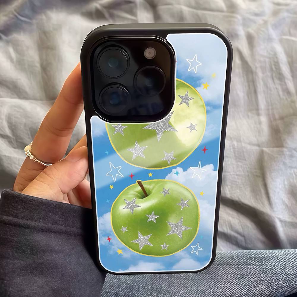 Райское зеленое яблоко Пятизвездочный летний чехол для телефона для iPhone 17 16 15 14 13 12 11 Pro Xs Max Mini Plus Celulares Жесткий Funda