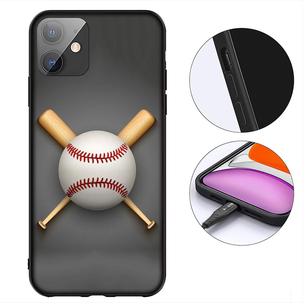 Baseball Game Fan Phone Case for Apple iPhone 16 17 Air 14 15 Pro Max Plus 16+ 16E 14+ ProMax Protective Cover
