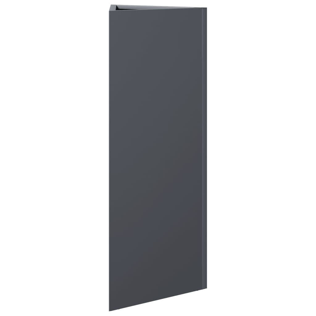 Plant Pot Anthracite Triangular 30 x 26 x 75 cm Steel