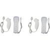 2 White Wii Motion Controllers + 2 White Nunchucks